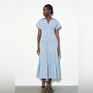 Zara Embroidered Eyelet Shirtdress